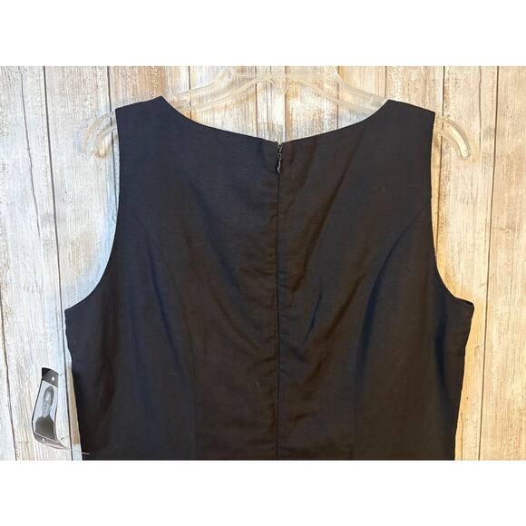 Lennie for Nina Leonard Black Linen Blend Dress - Size 10 NWT - Picture 8 of 10